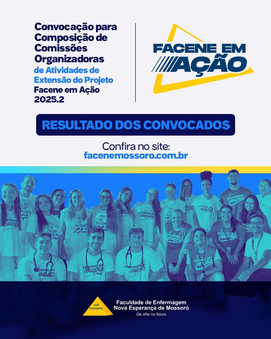 Convocação para Composição de Comissão Organizadora – Projeto Facene em Ação