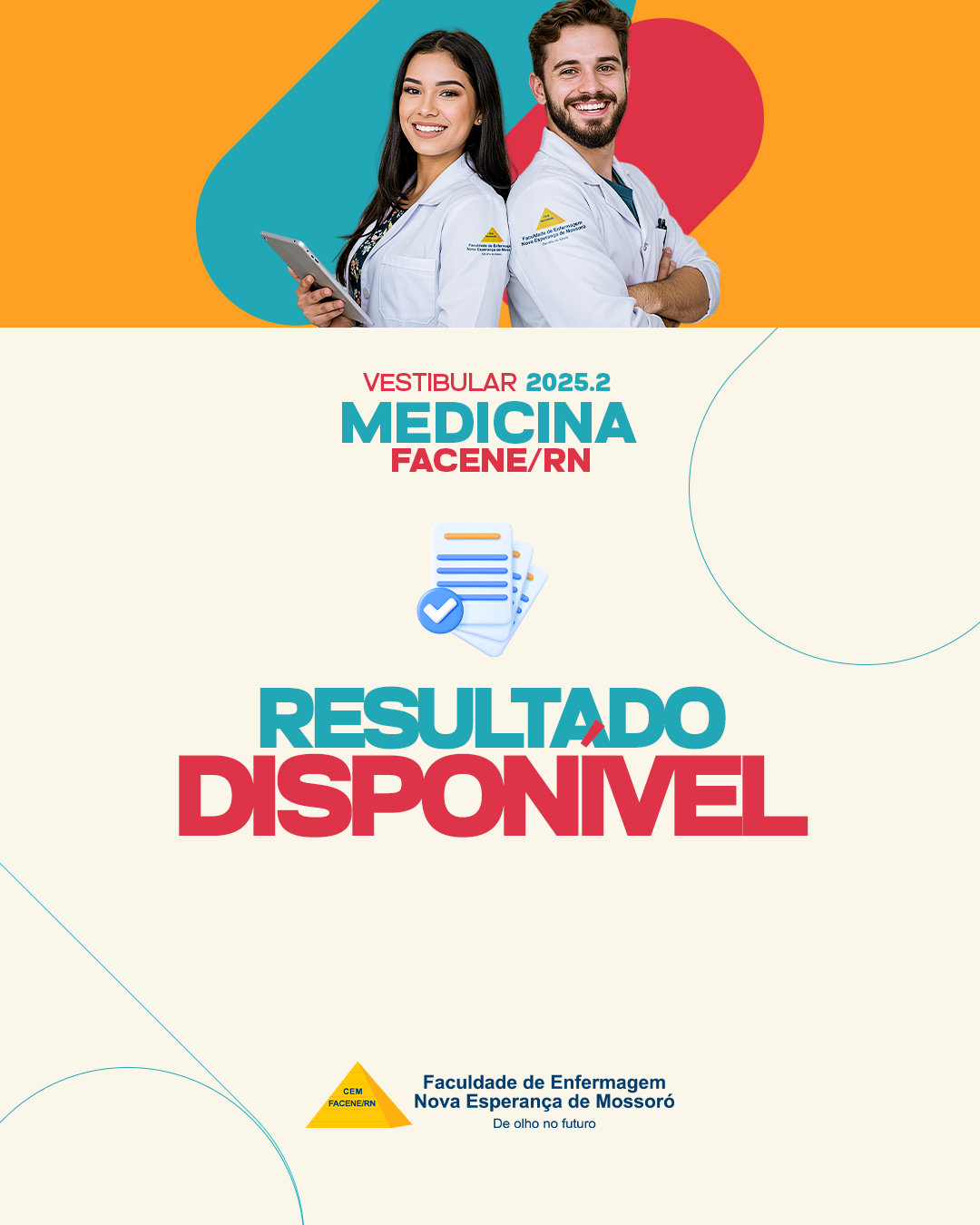 RESULTADO DISPONÍVEL VESTIBULAR DE MEDICINA 2025.2 FACENE/RN