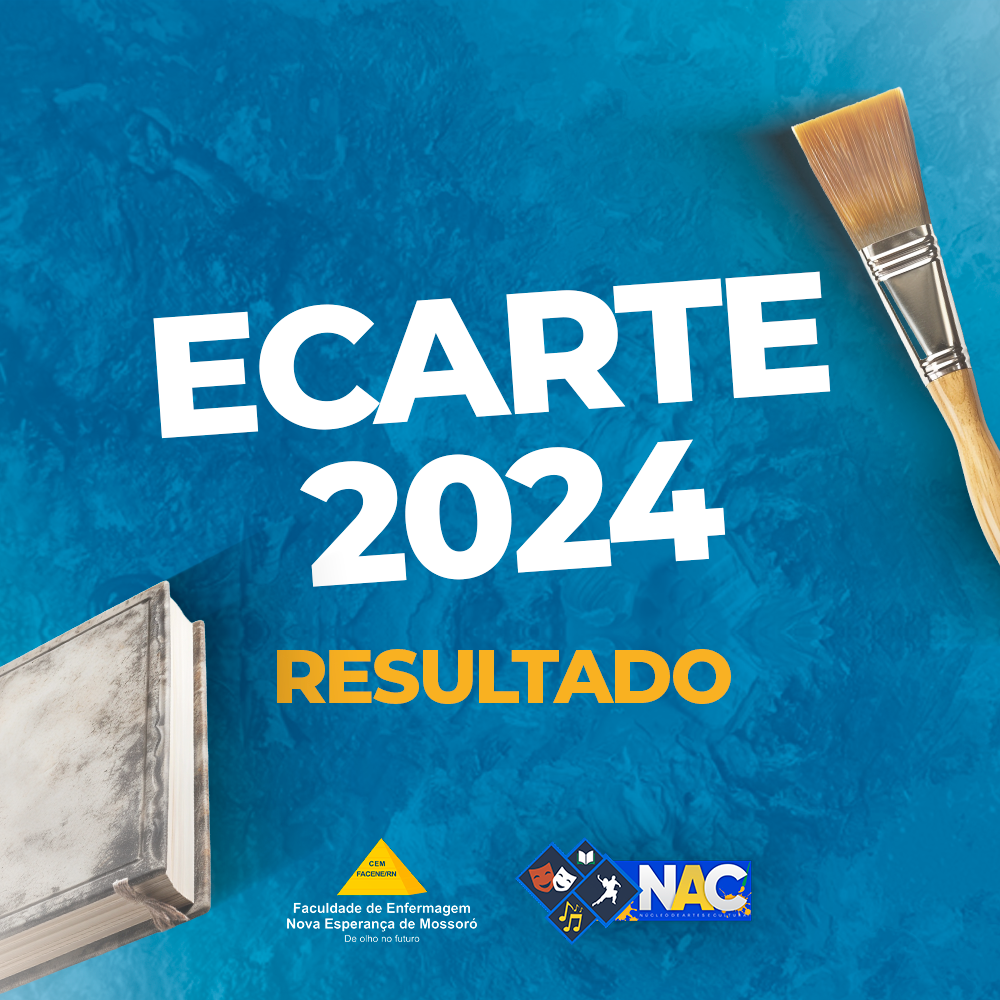 A Coordenação do Núcleo de Artes e Cultura da Facene/RN (NAC) divulga a lista dos alunos aprovados para o Projeto de Extensão - Estudo de Cultura e Artes (ECARTE 2024), conforme o Edital 17/2024.